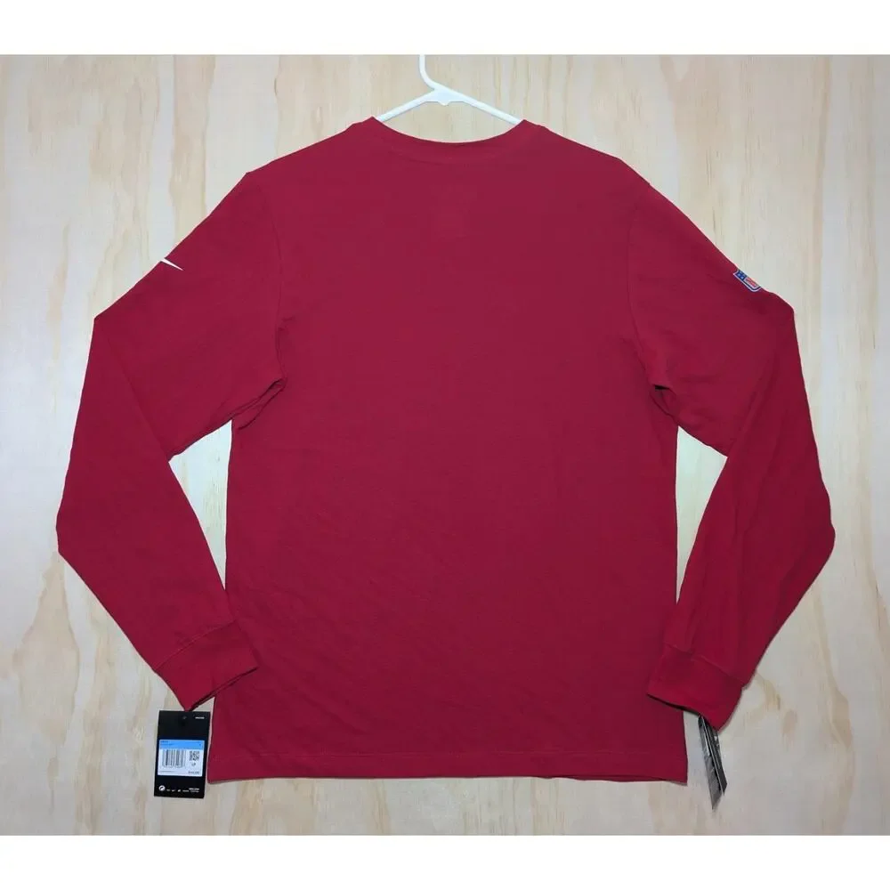 Nike Men's Medium New York Giants Shirt Red Long Sleeve NFL Stretch On Field NEW